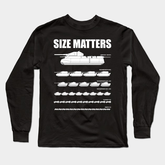 Size Matters German Tanks Long Sleeve T-Shirt by FAawRay